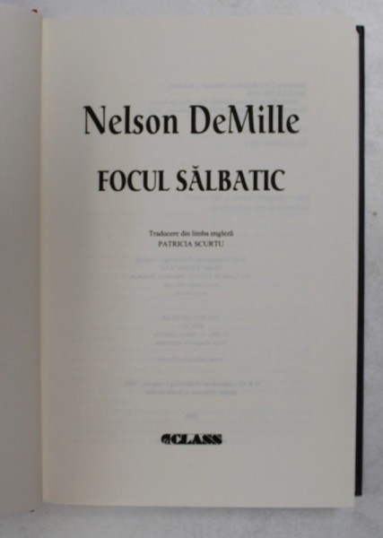 FOCUL SALBATIC de NELSON DEMILLE , 2008