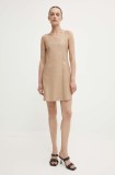 Answear Lab rochie culoarea bej, mini, mulată