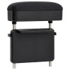Cotiera Auto Universala vidaXL Neagra, Reglabila 23x8x30-38cm, ABS, Spatiu Depozitare, Confort la Condus