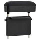 Cotiera Auto Universala vidaXL Neagra, Reglabila 23x8x30-38cm, ABS, Spatiu Depozitare, Confort la Condus