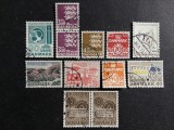 Danemarca - Lot 11 timbre gravate (Czesław Słania), uzuale și comemorative obliterate -A583
