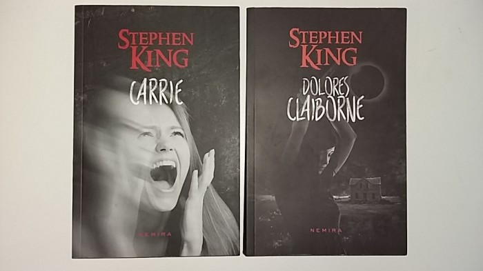 Stephen King - Carrie + Dolores Claiborne (Ed. Nemira, 2014) supernatural body horror thriller paranormal fiction