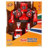 Robot transformabil 5in1 cu sunet si lumina, Zapp Toys, Autobots, Rosu