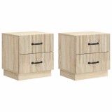 vidaXL Dulap de noapte 2 pcs Stejar Sonoma 43 x 34,5 x 44,5 cm 895220