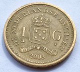 304. Moneda Antilele Olandeze 1 gulden 2003, America Centrala si de Sud