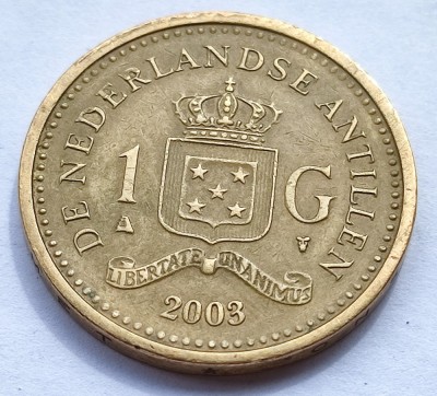 304. Moneda Antilele Olandeze 1 gulden 2003 foto