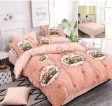 Cumpara ieftin Lenjerie pat dublu,bumbac finet,6 piese,cearceaf normal 220x240cm, cearceaf pilota 200x220cm, 2 fete de perna 50x70, 2 fete de perna 70x70-M190, Ralex Pucioasa