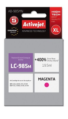 Cartus compatibil LC 985M XL Magenta pentru Brother, Premium Activejet, Garantie 5 ani foto