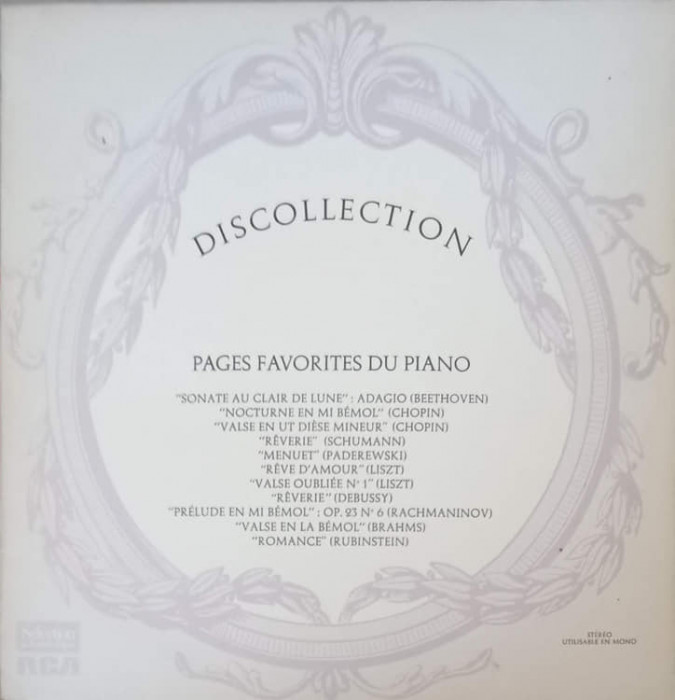Disc vinil, LP. Pages Favorites Du Piano-COLECTIV