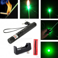 Laser Pointer Verde 303 Proiectie stele 3D Lanterna Laser + Incarcator