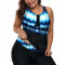 SW1808-141 Costum de baie in doua piese, model tankini cu print ombre