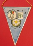 Fanion meci fotbal ROMANIA - RFG (Germania Federala) -CLUJ 18.04.1987
