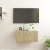 Cumpara ieftin Dulap TV suspendat, stejar sonoma, 60x30x30 cm