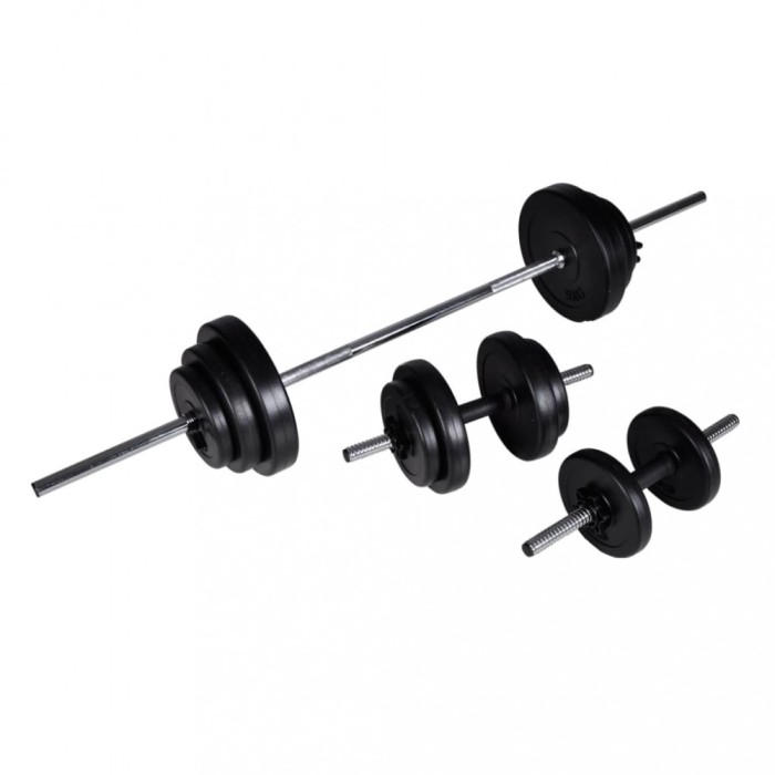 Gossi set cu haltera si 2 gantere 30,5 kg