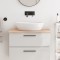 vidaXL Blat de baie, 80x50x2 cm, lemn masiv netratat