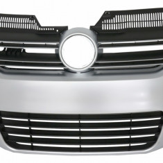 Grila Centrala compatibil cu VW Golf 5 V (2003-2007) R32 Design Brushed Aluminium FGVWG5R32