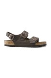 Birkenstock sandale de piele Milano femei, culoarea maro, 34873