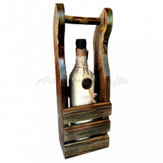 Suport din lemn, handmade, pentru o sticla de vin - cod aac0264