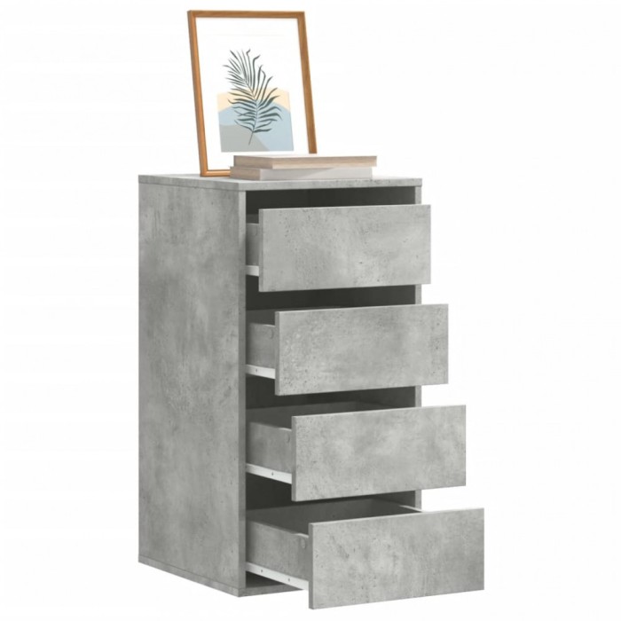 vidaXL Dulap colț cu sertare gri beton 40x41x76 cm lemn prelucrat