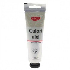 Vopsea Ulei Alb Titan DACO, 100 ml, Culoare Ulei, Vopsele Ulei, Acuarele, Culori Ulei, Vopsea Ulei, Culori pentru Pictura, Culori Ulei Alb Titan, Vops foto
