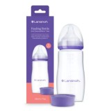Biberon cu tetina flux rapid NaturalWave, +6 luni, 330 ml, Lansinoh