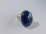 Inel masiv din argint cu lapis lazuli #10036