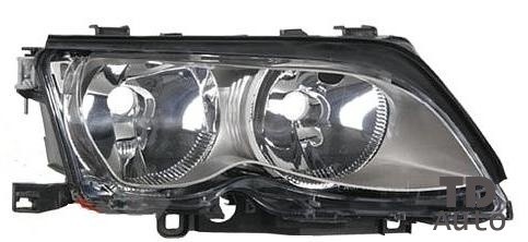 Far Bmw Seria 3 (E46), Sedan/Combi,10.01-06.05, electric , tip bec H1+H7 , are motoras, omologare ECE, rama titanium, 63126910958; 63126910970; 63127