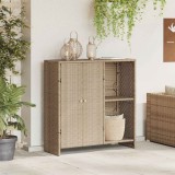 vidaXL Dulap de depozitare cu raft cu ușă Bej 100 x 36 x 102 cm Ratan 4103824