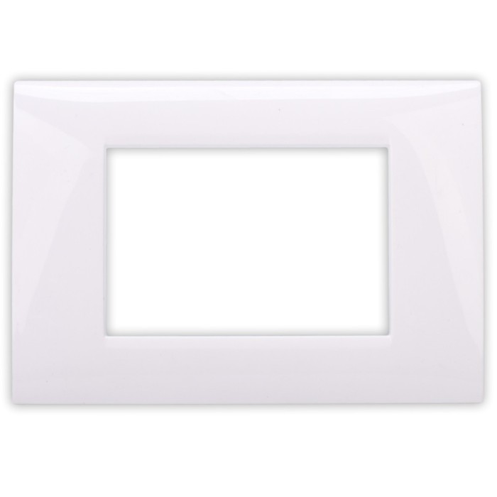 Rama Hoff, 3 module, alb, pentru priza / intrerupator