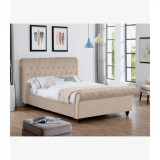 Pat Silver 180x200 cm Tapitat Catifea Crem Somiera Inclusa