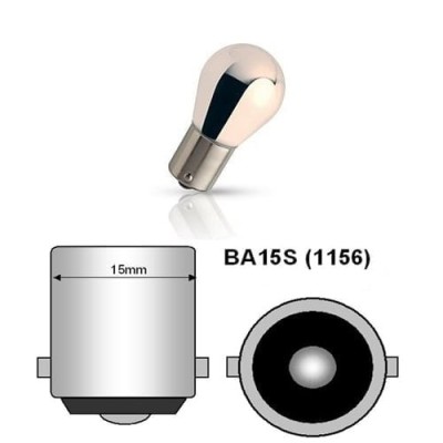 Bec BA15S T.V 1 faza 12V 21W CROM ( lumina portocalie ) PRET PE SET Automotive TrustedCars foto