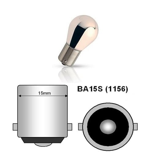 Bec BA15S T.V 1 faza 12V 21W CROM ( lumina portocalie ) PRET PE SET Automotive TrustedCars