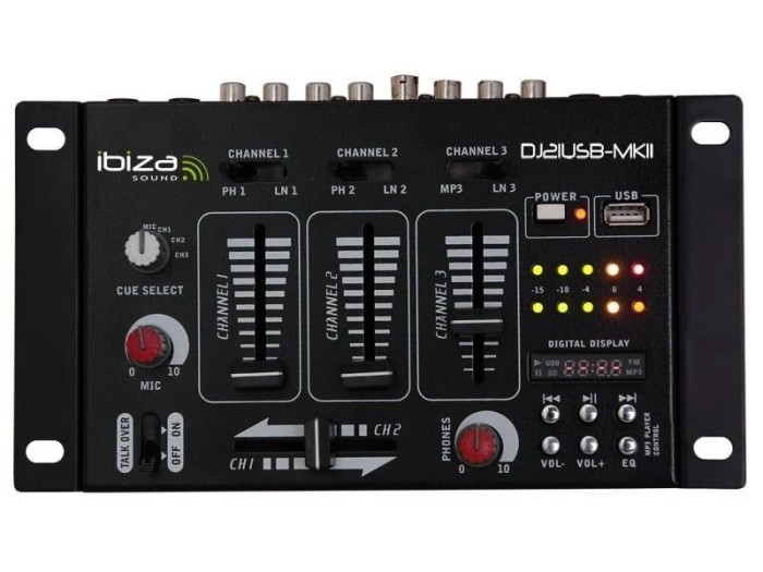 Mixer Ibiza DJ21 USB+BT