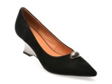 Pantofi elegante EPICA negri, H1911, din piele intoarsa