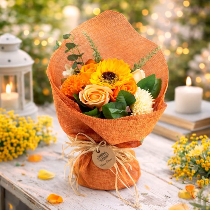 Buchet trandafiri galbeni