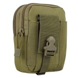 Borseta tactica pentru talie multifunctionala 1L, organizator EDC, poliester rezistent, impermeabil, verde 18 cm