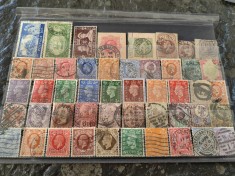 Lot timbre stampilate Anglia, Marea Britanie, 1880-1930, stare buna, pret/folie
