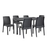 Set mobilier de grădină Hellda 6+1, grafit