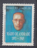 BRAZILIA 1993 CENTENARUL NASTERII MARIO DE ANDRADE MNH