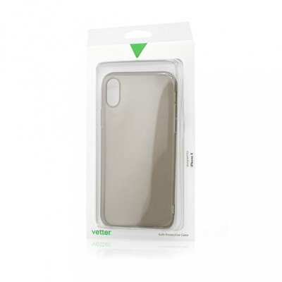 Husa de protectie Vetter pentru iPhone XS, X, Soft Touch Ultra Slim, Grey foto
