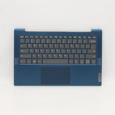Carcasa superioara cu tastatura palmrest Laptop, Lenovo, IdeaPad 5-14ITL05 Type 82FE, 5CB1A13503, AM2UZ000C20, iluminata, albastra, layout US