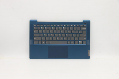 Carcasa superioara cu tastatura palmrest Laptop, Lenovo, IdeaPad 5-14ALC05 Type 82LM, 5CB1A13503, AM2UZ000C20, iluminata, albastra, layout US foto