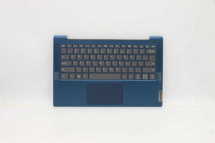 Carcasa superioara cu tastatura palmrest Laptop, Lenovo, IdeaPad 5-14ALC05 Type 82LM, 5CB1A13503, AM2UZ000C20, iluminata, albastra, layout US