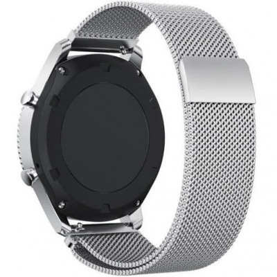 Curea ceas Smartwatch Samsung Galaxy Watch 46mm, Samsung Watch Gear S3, Silver Milanese Loop, iUni 22 mm Otel Inoxidabil foto