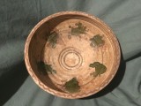 Arta si Traditie - Farfurie / Blid / Strachina / Castron de Horezu jud Valcea ceramica utilitara mijlocul sec XX !
