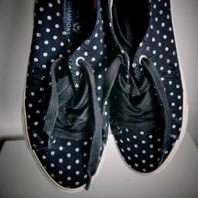 Le Coq Sportif &amp;ndash; Adidasi cu Buline Albe &amp;ndash; Marimea 35 foto