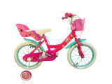 Bicicleta pentru fete Barbie, 16 inch, culoare roz, frana de mana fata si spate PB Cod:31680-DR