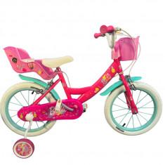 Bicicleta pentru fete Barbie, 16 inch, culoare roz, frana de mana fata si spate PB Cod:31680-DR