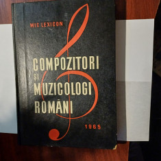 CY - Viorel COSMA "Mic Lexicon / Compozitori și Muzicologi Romani" 1965