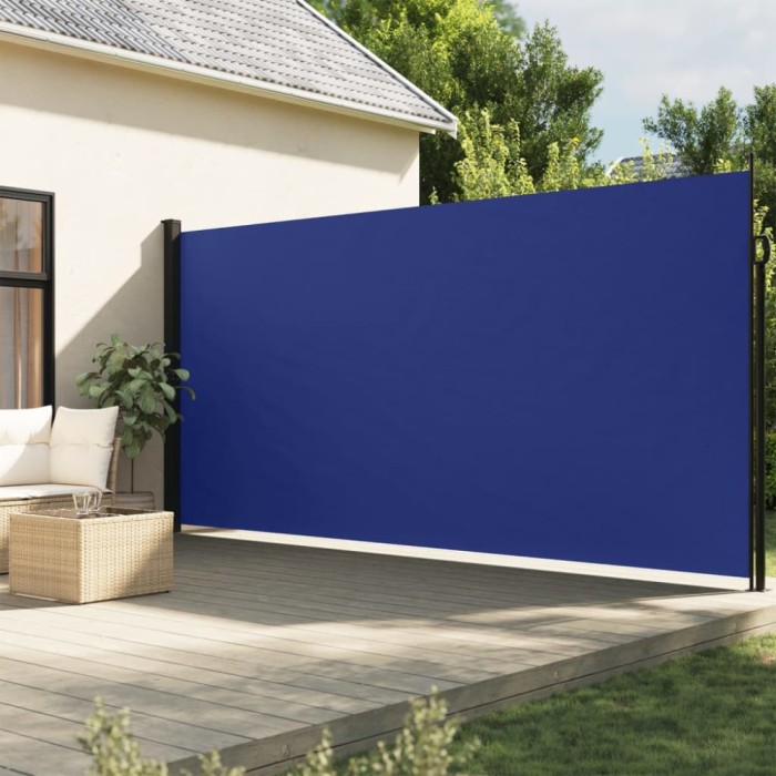 Copertină laterală retractabilă, albastru, 200x600 cm